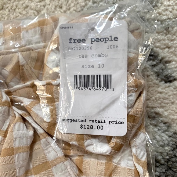 Free People Do The Twist Mini Dress in Ivory Combo - Picture 7 of 7